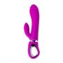 JOS JOLY, Vibrator with clitoral stimulator with WOW mode, silicone, fuchsia, 19.6 cm - 6