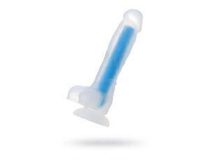 Dildo żelowe świecące Bruce Glow niebieskie 16,5 cm Beyond
