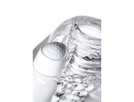 Wibrujący masturbator Lingam Khani transparentny 9 cm - 7