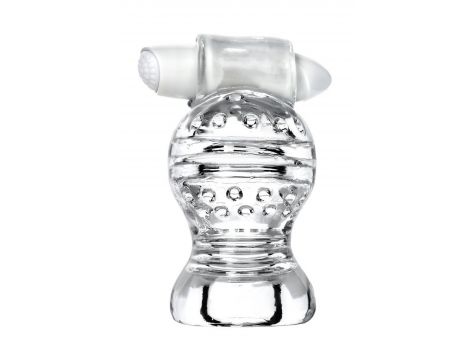 Masturbator wibrujący Lingam Shakti transparentny 9 cm - 6
