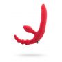 Strapon wibrujący Black&Red silikonowy czerwony 35 cm - 4