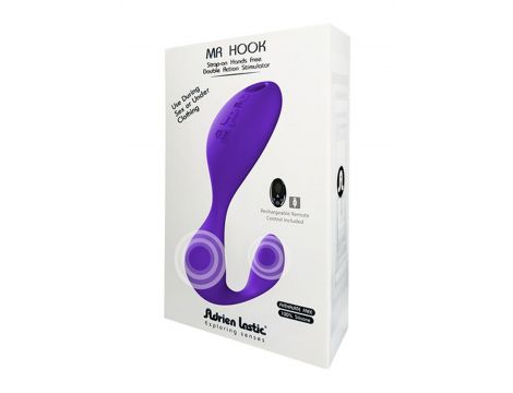 Wibrator z pilotem Adrien Lastic Mr.HOOK+LRS silikonowy USB 12 cm
