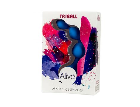 Plug/kulki-Dildo Silic. Triball. Amuse-G. Blue - 3