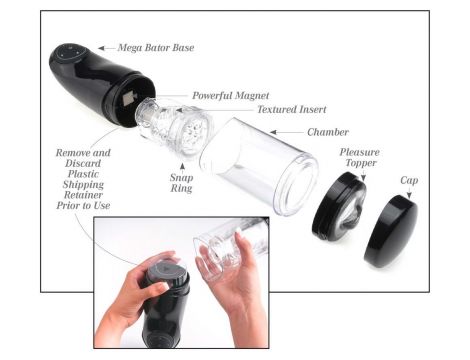 PET Mega-Bator Ass Black/Clear - 9