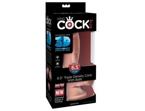 Dildo TPE King Cock Plus z jądrami 20,3 cm - 6
