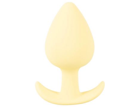Korek analny Cuties żółty silikonowy 6,5 cm