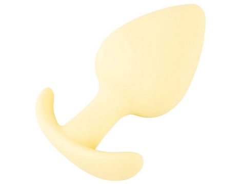 Korek analny Cuties żółty silikonowy 6,5 cm - 3