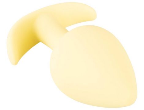 Korek analny Cuties żółty silikonowy 6,5 cm - 7