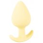 Korek analny Cuties żółty silikonowy 6,5 cm - 5
