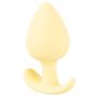 Korek analny Cuties żółty silikonowy 6,5 cm - 3