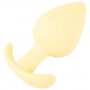 Korek analny Cuties żółty silikonowy 6,5 cm - 4