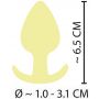 Korek analny Cuties żółty silikonowy 6,5 cm - 9