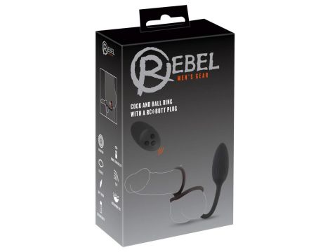 Rebel Cock&ball ring with a RC - 8