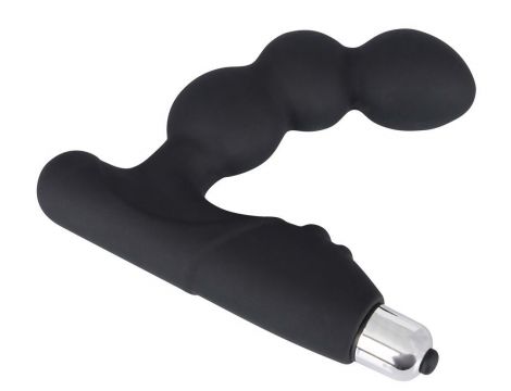 Masażer prostaty Rebel z wibracją czarny 14 cm - 3