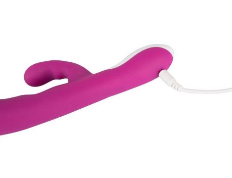 Wibrator króliczek Javida Heating Vibe fioletowy USB 22 cm - 6