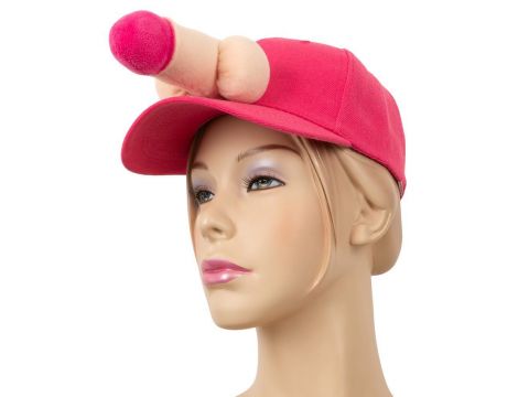 Czapka z daszkiem z pluszowym penisem Orion różowa - 2