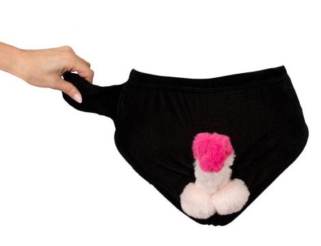 Majtki z nadmuchiwanym pluszowym penisem Orion czarne uniwersalne - 7