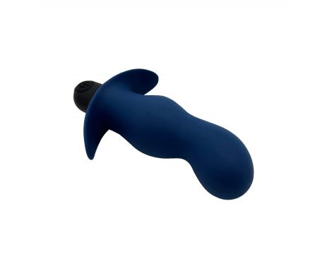 Wibrujący korek analny Alive Gladius niebieski 11 cm - 3