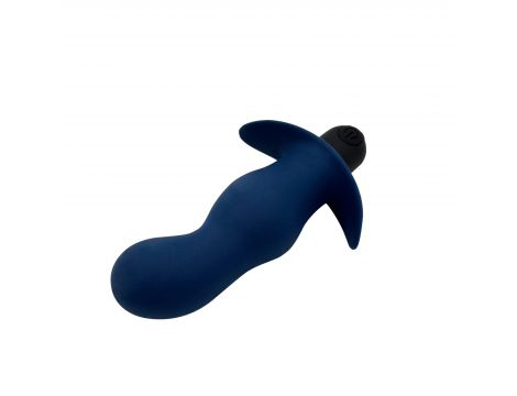 Wibrujący korek analny Alive Gladius niebieski 11 cm - 5