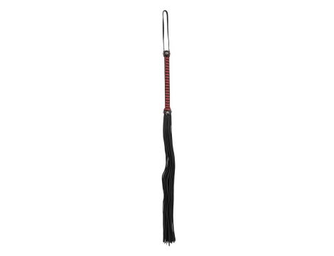 Flogger skórzany ZADO czarno czerwony 76 cm - 4