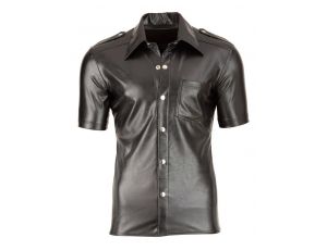 Imitat. Leather Men's Shirt S