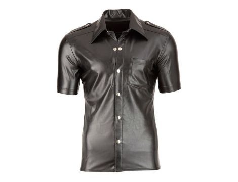 Imitat. Leather Men's Shirt2XL