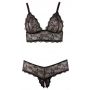 Bra and String black 4XL - 5