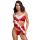 Świąteczny komplet bielizny Cottelli Lingerie czerwony L XL