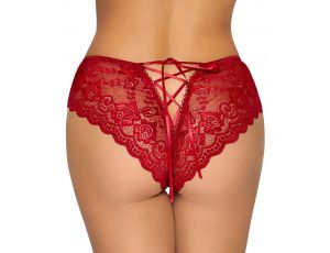 Crotchless panty red S