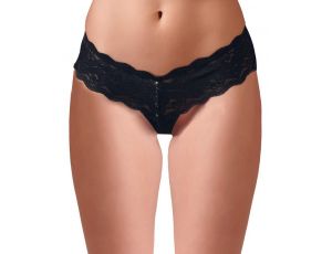 Stringi perłowe Cottelli LINGERIE czarne M