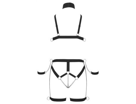 Uprząż bondage Bad Kitty Strap Bikini czarna XL - 5