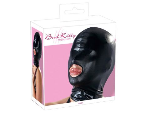 Maska BDSM Bad Kitty czarna poliester - 7