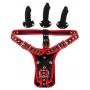 Strap on Bad Kitty z trzema dildo silikonowymi S/M - 5