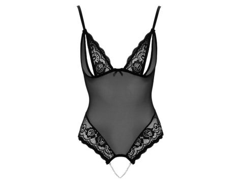 Body erotyczne ouvert z perłami Cottelli LINGERIE M - 6