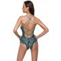 Body ouvert koronka Cottelli LINGERIE benzynowy M - 5