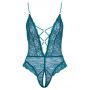 Body ouvert koronka Cottelli LINGERIE benzynowy M - 7
