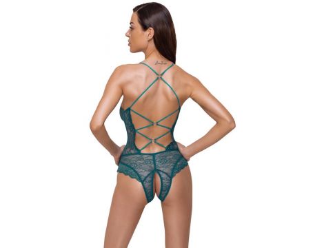 Body koronkowe Ouvert Cottelli LINGERIE benzynowe L - 3