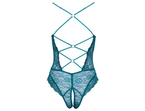 Body koronkowe Ouvert Cottelli LINGERIE benzynowe L - 8