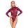 Body koronkowe Cottelli LINGERIE bordowe XL z długim rękawem