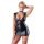 Sukienka mini wet look z zamkiem Cottelli PARTY czarna M