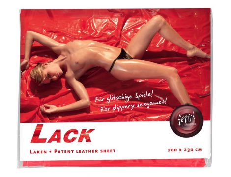 Prześcieradło winylowe fetish Collection czerwone 200x230 cm - 6