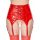 Vinyl Suspender Straps red XL