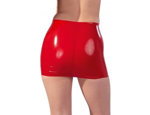Latex Mini Skirt red 2XL