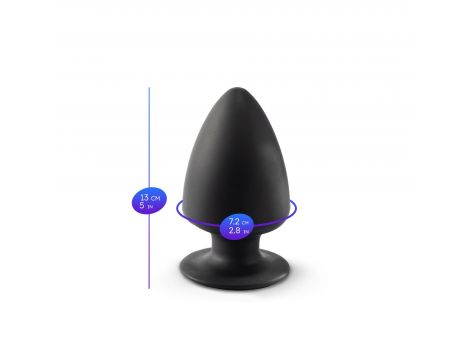 Korek analny Silexd Model 1 L czarny 9 cm - 6