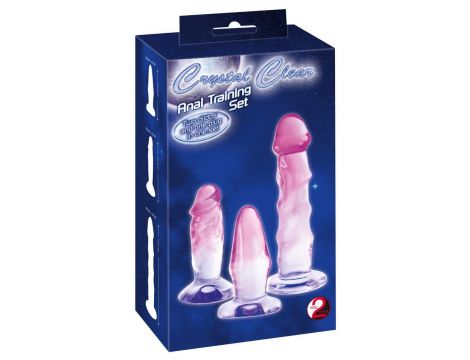 Zestaw dildo analnych Crystal PVC 3 sztuki - 8