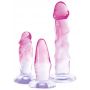 Zestaw dildo analnych Crystal PVC 3 sztuki - 8
