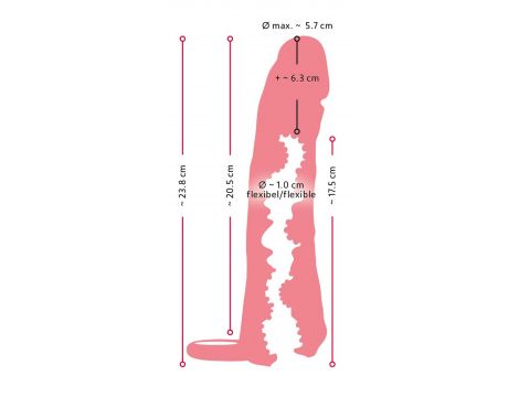 Realistyczny masturbator z extenderem Nature Skin Large 23,8 cm - 11