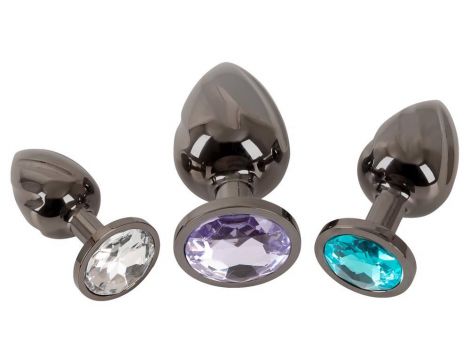 ANOS Metal Butt Plug Set Diamo - 2