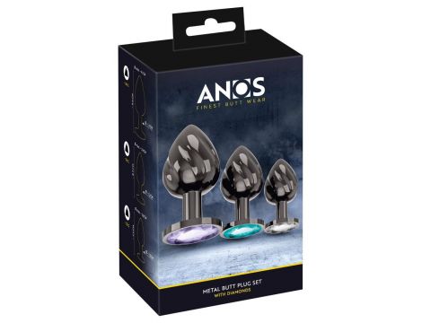 ANOS Metal Butt Plug Set Diamo - 8