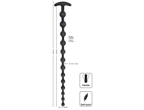 Black Velvets Anal Beads Silic - 6